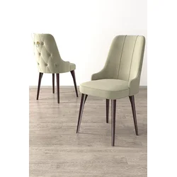Hanah Home Set stolica Newa, 46x94x46 cm, 2 komada, Krem-braon