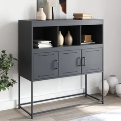 Komoda antracit 100,5 x 39 x 107 cm od čelika