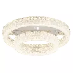 Globo 67387-60D - LED prigušiva plafonska svetiljka LAUREL LED/60W/230V prozirna + daljinski upravljač