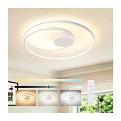 Brilagi - LED prigušiva plafonjera TWISTER LED/75W/230V O 70 cm bela + daljinski upravljač