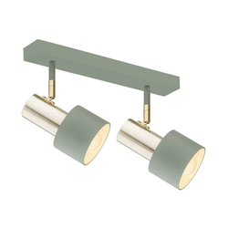 Argon 0926 - Reflektorska lampa DORIA 2xE27/15W/230V zelena/mesing