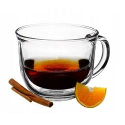 Galicja Kozarec za čaj z ročajem, debelo steklo, 480 ml, Leo