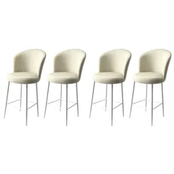 Hanah Home Set 4 barske stolice Alte Krem-Beli