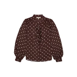 GARCIA Bluza temno rjava/bela