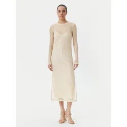 PINKO Cocktail obleka 104709 A2EX Bež Regular Fit