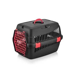 Paws & Whiskers Transporter za mačke 5096-S-2, Crno-crveni