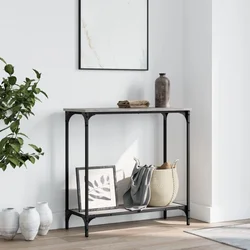 Konzolni stol siva boja hrasta 75x30,5x75 cm konstruirano drvo