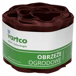 slomart Vartco vrtno obrobo, valovita, 20 cm x 9 m, rjava