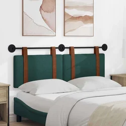 Vidaxl Visoki naslon za glavo Temno zelena 130 x 55 x 5 cm Antikni PU