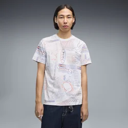 PUMA Essentials Printed Graphic Tee Men, Clothing, White Glow Heather, XL