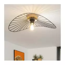 Brilagi - LED plafonski luster CERIA WIRE 1xE27/40W/230V 40x56 cm crna/hrast