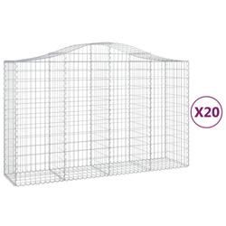 Lučne gabionske košare 20kom 200x50x120/140cm pocinčano željezo