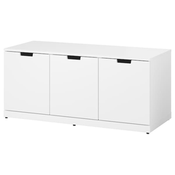 NORDLI Komoda s 3 fioke, bela, 120x54 cm