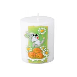 eoshop sveča HARE CILINDER Velikonočni rezbar d6x7cm