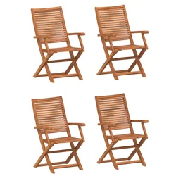 Sklopive vrtne stolice 4 kom 57x66x95 cm masivno drvo bagrema