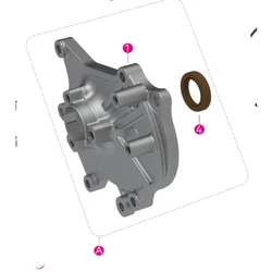 Sklop desnog malog poklopca kartera 157M-2.03.410 za skuter Motovene New Adviser