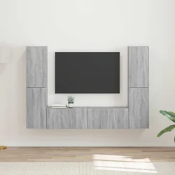 Set TV komoda 6 pcs Siva Sonoma Konstruirano drvo