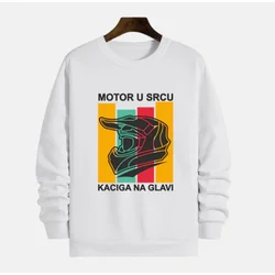 MAFIMI Duks Motor u srcu kaciga na glavi, Beli