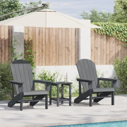 Vrtna stolica 2 pcs Svijetlo siva 82 x 74 x 92 cm Polietilen