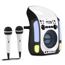 AUNA KARA ILLUMINA, crni, karaoke sustav, CD, USB, MP3, LED light show, 2 x mikrofon, prijenosni