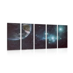 5-delna slika planet v vesolju - 150x75