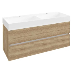 ODETTA Vanity Unit 118x50x43,5cm, hrast Alabama - Rjava - 118x50x43,5 cm - Sapho - ODETTA - 24 - MDF/laminat - 1180 - 500 - 435 - 14