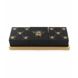 ŠATULJA SET 32x11 cm BEE GOLD BLACK SILFC