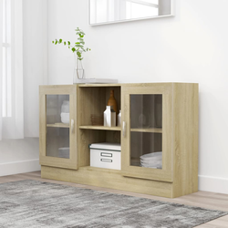 Vitrina boja hrasta sonome 120 x 30,5 x 70 cm konstruirano drvo