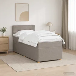 Boxspring krevet s madracem Sivosmeđa 90 x 200 cm Tkanina Smeđesiva 90 x 200 x 100.5 cm