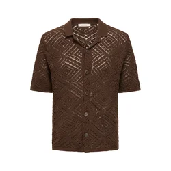 Only & Sons Pletena jopa ONSKOLMAR temno rjava