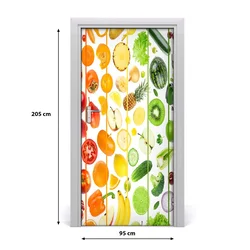 tulup.si Samolepilni tapete na vratih Sadje in zelenjava 95x205 cm