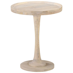 Vidaxl Stranska mizica O 60x75 cm trden mangov les