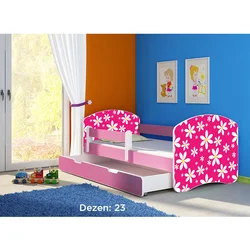 Deciji krevet ACMA II 140x70 F + dusek 6 cm PINK23