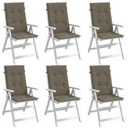 Jastuci za stolice 6 kom prošarano smeđesivi 120x50x4cm tkanina
