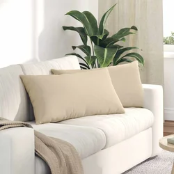Jastučići za sofu 2 pcs Krema 80 x 40 cm tkanina