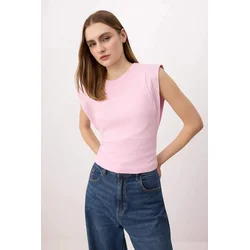Trendyol Milla Ženska majica TWOSS26TS00231, Roze