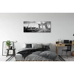 tulup.si Steklena slika Večina nebotičnikov 140x70 cm 4 obešalnika