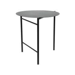 Črna kovinska okrogla jedilna miza o 70 cm Disc – Zone
