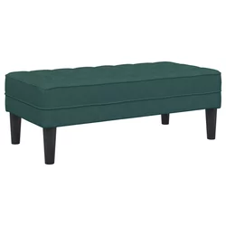 klupa s jastukom Tamnozelena 113 x 57 x 39 cm tkanina