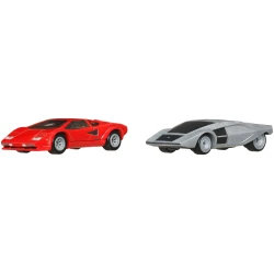 Hot Wheels Deluxe avtomobila v paketu 2 kos: Lamborghini Countach LP5000 QV in Lancia Stratos Zero - Mattel