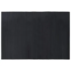 Vidaxl Preproga pravokotna črna 70x100 cm bambus