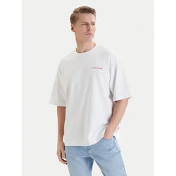 Americanos Majica W126-AMMTS-1017-01X Bela Regular Fit