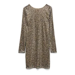 VERO MODA Obleka VMHANYA kamela/temno bež/rjava