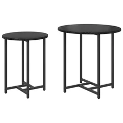 Set pomoćnih stolića 2 pcs Crni hrast