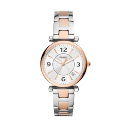 Ročna ura Fossil Carlie Mini Mesh ES5156 Silver/Gold