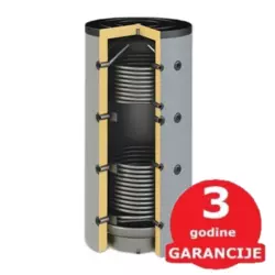 Sunsystem PBM R2 1500 bafer rezervoar za grejanje sa 2 izmenjivača toplote - sa izolacijom (1409 litra)