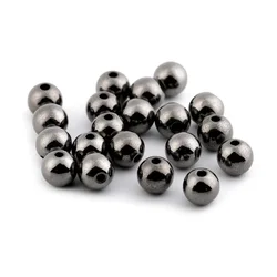 Plastične voščene kroglice / biseri Glance Metallic O8 mm - antracit (20 g)