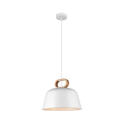 Lestenec na kablu CLIP 1xE27/40W/230V bela/rjava
