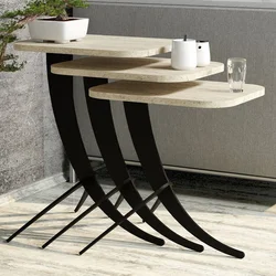 Hanah Home Set klub stočića Pion 3, 35x60 cm, 3 komada, Krem