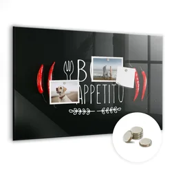 tulup.si Magnetna tabla za risanje Napis bon appetit 100x70 cm